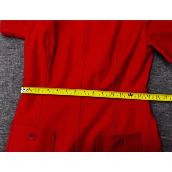 Boden Red Sheath Dress Crew Neck Short Sleeve Size 2R NWT - Picture 5 of 8